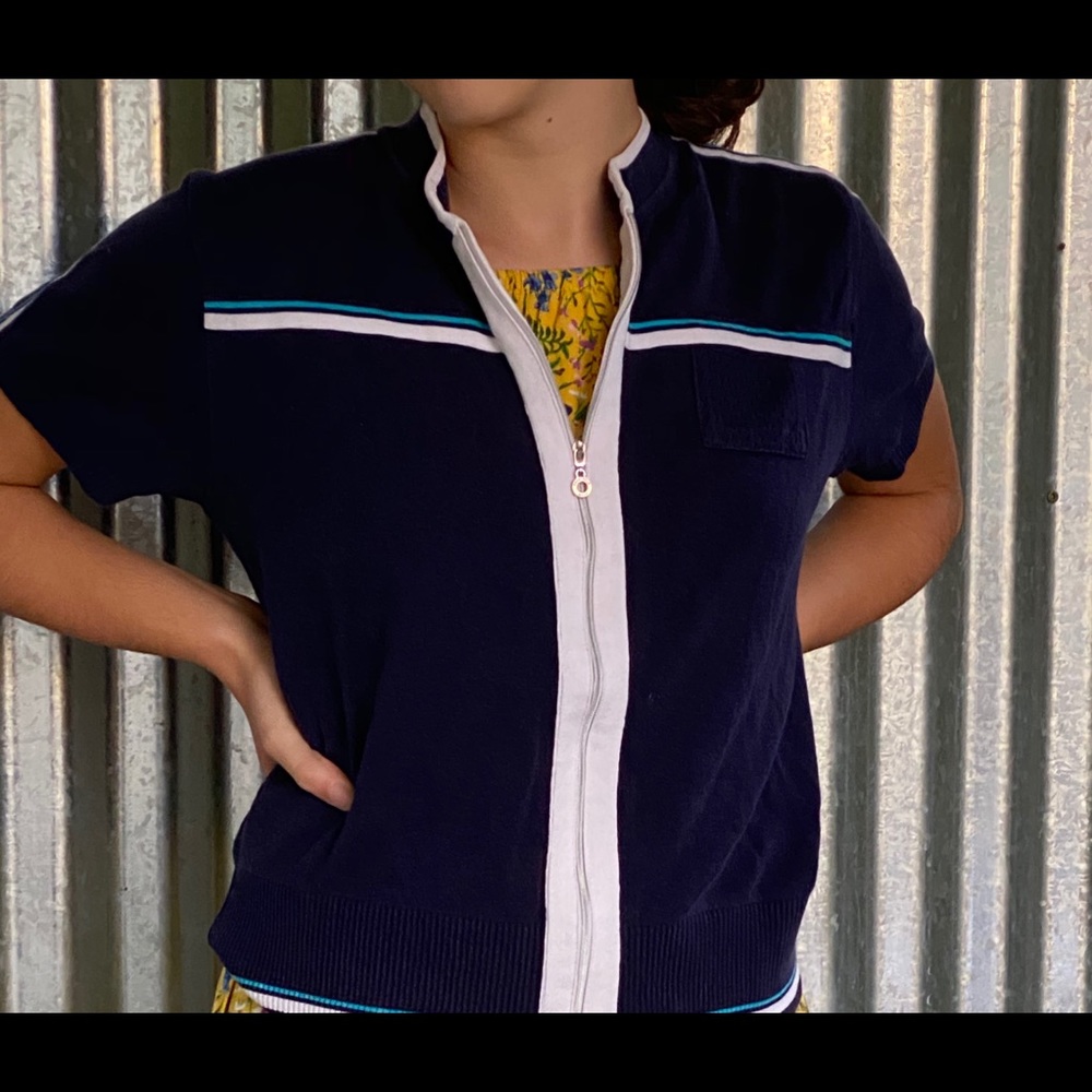 Retro Zip-Up Sweater Shirt